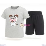  Bộ Thun Bé Trai Tay Ngắn Quần Lửng Hình Bé Shin (23kg - 60kg) 