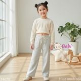  Quần Thun Suông Dài Bé Trai Bé Gái Màu Trơn M3 (33-68kg) 
