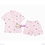  Bộ Pijama Tay Ngắn Quần Đùi Nơ M9 (25-58kg) 