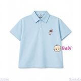  Áo Thun Cổ Trụ Bé Trai Bé Gái Tay Ngắn Phi Hành Gia (30-75kg) 