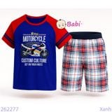  Bộ Tay Ngắn Raplang Quần Lửng In Hình Moto (30-47kg) 