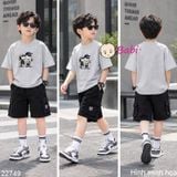  M5 Áo Thun Cotton Bé Trai Hình Cún và Bé (23-62kg) 