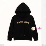  Áo Hoodie Thun Cotton Dày Dặn Happy Vibes (17kg-75kg) 
