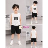  (M2) Áo Ba Lỗ Bé Trai Cotton Mát Mẻ Hè In Số 98 (27–65kg) 