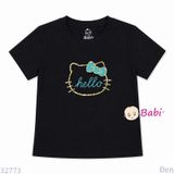  (H6) Áo Thun Baby Tee Mẹ Và Bé In Chữ Hello (30-68Kg) 