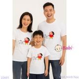  Áo Thun Gia Đình In Hình Bé Shin Áo Đỏ (26-72kg) 