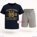  Bộ Thun Bé Trai Tay Ngắn Quần Ngắn Size Đại Số 85 (50-62kg) 