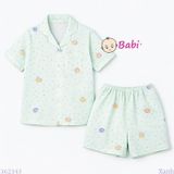  Bộ Pijama Tay Ngắn Quần Đùi Họa Tiết M3 (25-58kg) 