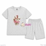  Bộ Thun Cotton Quần Lửng Bé Gái Mặc Hè (30-56kg) 