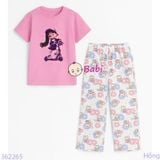  Bộ Tay Ngắn Quần Suông Dài Bé Gái Scooter (20-72kg) 