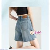  QUẦN SHORT JEAN CẠP CAO FORM XÒE TÔN DÁNG 