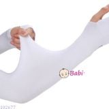  Găng Tay Ống Chống Nắng Màu Trơn Đơn Giản 