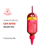  Móc khóa tương ớt siêu cay Love & Spice CAY AIYA! lên men tự nhiên từ ớt Red Habanero chai 80g 