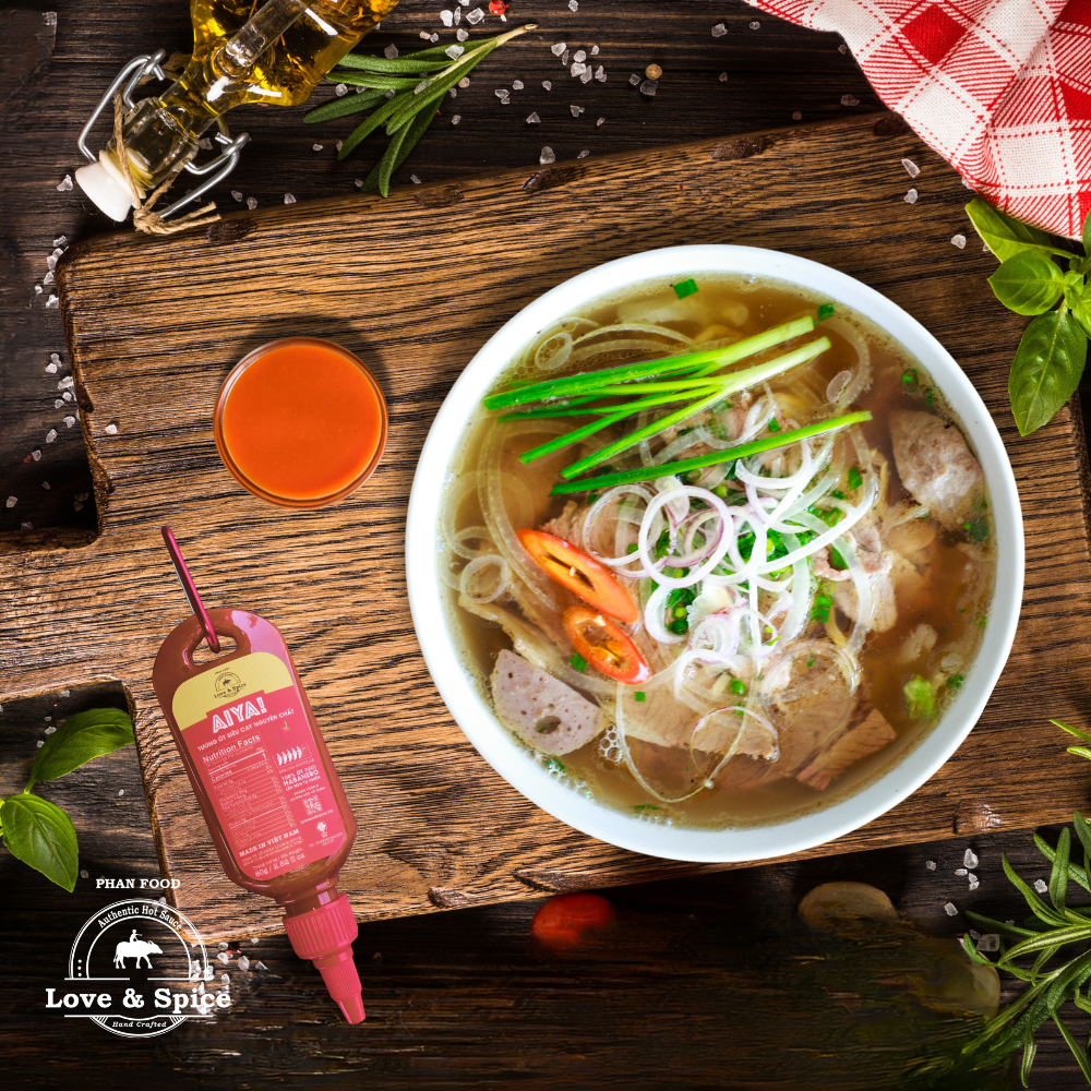  Móc khóa tương ớt siêu cay Love & Spice CAY AIYA! lên men tự nhiên từ ớt Red Habanero chai 80g 