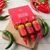  Set 3 chai tương ớt ít cay ngon nhiều Love & Spice ba cấp độ - SAIGON SAUCE + HANOI SAUCE + HUE SAUCE chai 80g x 3 