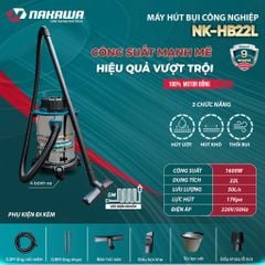 Máy hút bụi công nghiệp NAKAWA NK-HB22L