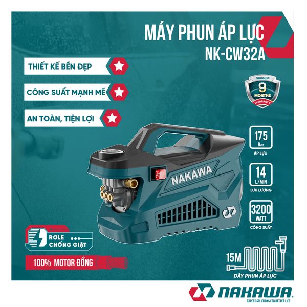 Máy phun áp lực NAKAWA NK-CW32E (không chỉnh áp)