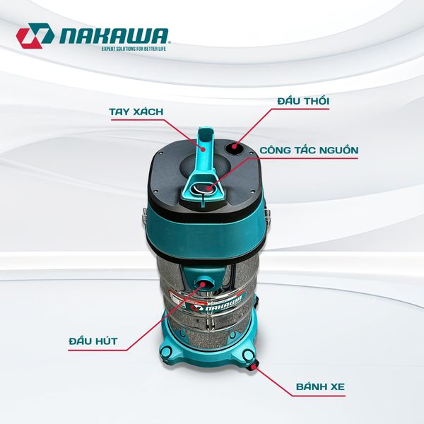 Máy hút bụi công nghiệp NAKAWA NK-VC1730
