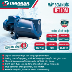 Máy bơm nước chân không NAKAWA JET10M