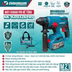 Máy khoan pin bê tông NAKAWA NK-KD0326PRO