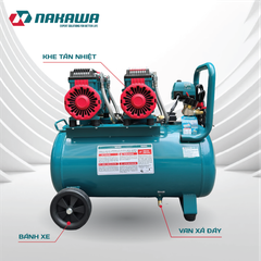 Máy nén khí không dầu, tốc nhanh, siêu êm NK-56H52L - 52 lít