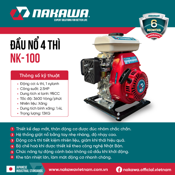 Đầu nổ 4 thì NAKAWA NK-100
