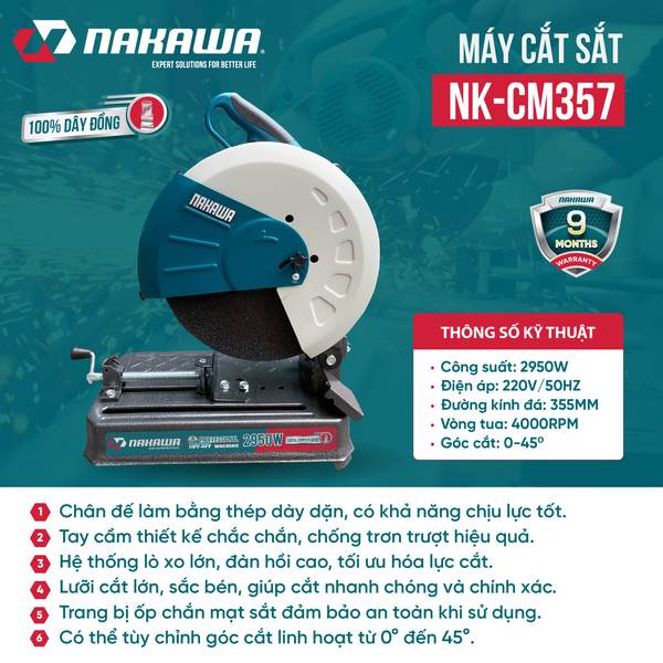 Máy cắt sắt NAKAWA NK-CM357