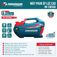 Máy phun áp lực NAKAWA NK-CW30A (có chỉnh áp)