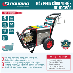 Máy phun áp lực cao công nghiệp Nakawa NK-HPC3500