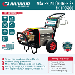 Máy phun áp lực cao công nghiệp Nakawa NK-HPC5800