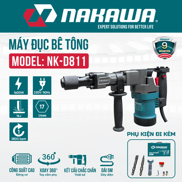 Máy đục bê tông NAKAWA NK-D811