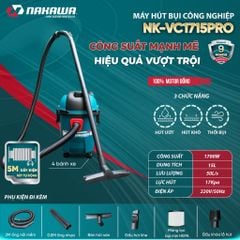 Máy hút bụi công nghiệp NAKAWA NK-VC1715PRO