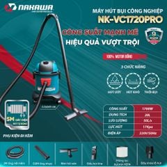 Máy hút bụi công nghiệp NAKAWA NK-VC1720PRO