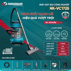 Máy hút bụi công nghiệp NAKAWA NK-VC1725