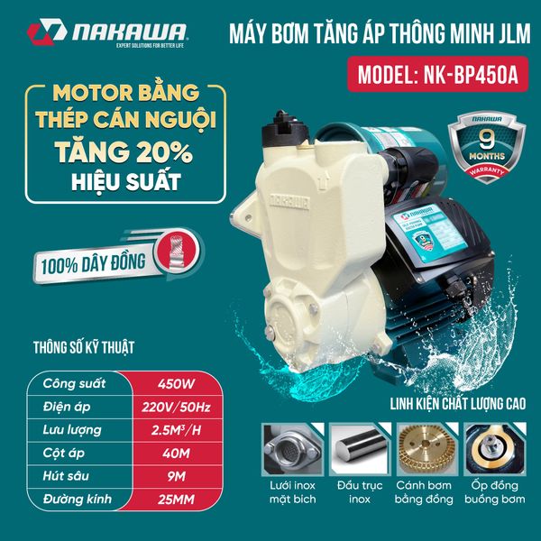 Máy bơm tăng áp thông minh NK-JLM450A
