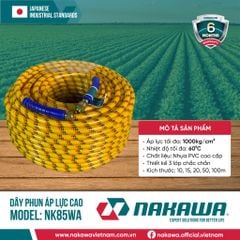 Dây phun áp lực cao NAKAWA NK85WA (các kích thước 10, 15, 20, 50m)