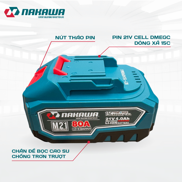 Pin 21V 4.0Ah NAKAWA M21-15C40PROMAX