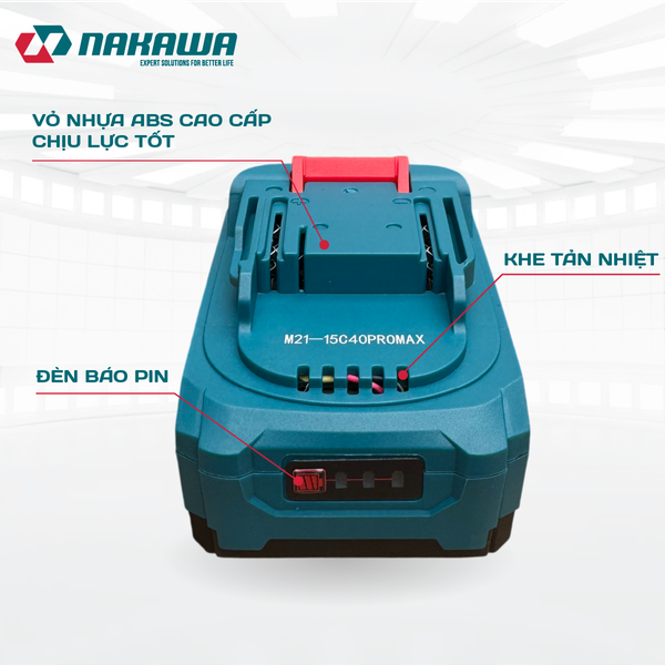 Pin 21V 4.0Ah NAKAWA M21-15C40PROMAX