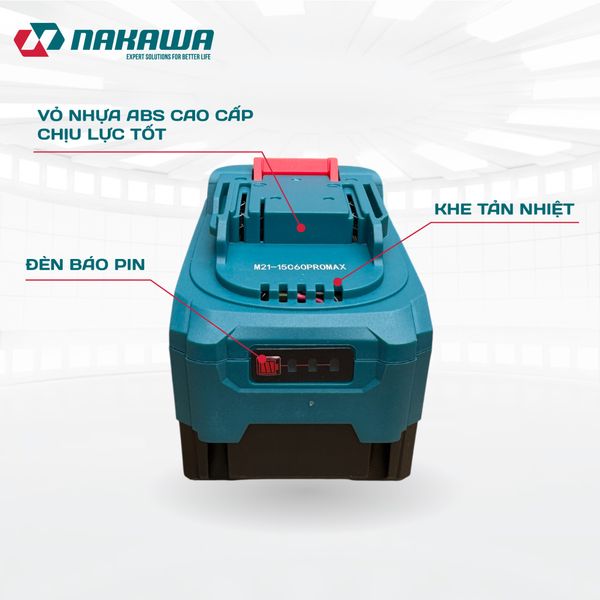 Pin 21V 6.0Ah NAKAWA M21-15C60PROMAX