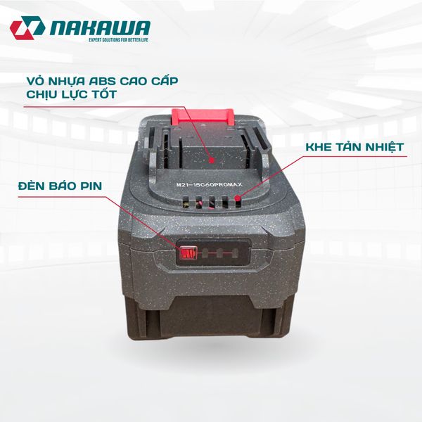 Pin 21V 6.0Ah NAKAWA M21-15C60PROMAX
