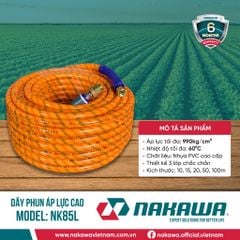 Dây phun áp lực cao NAKAWA NK85L (các kích thước 10, 15, 20, 50m)