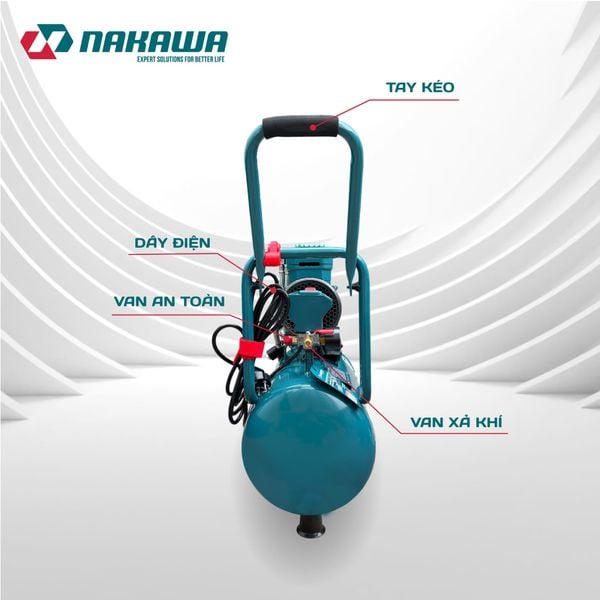 Máy nén khí không dầu, tốc nhanh, siêu êm NK-26H32L - 32 lít