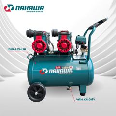 Máy nén khí không dầu, tốc nhanh, siêu êm NK-36H48L - 48 lít