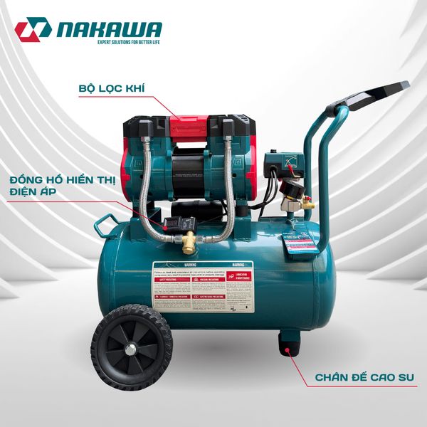 Máy nén khí không dầu, tốc nhanh, siêu êm NK-32H32PRO - 32 lít