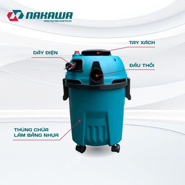 Máy hút bụi công nghiệp NAKAWA NK-VC1715PRO