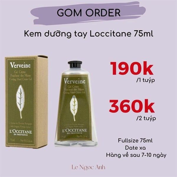  Kem Dưỡng Da Tay L'occitane 75ml - Verveine 