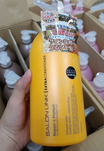  [HÀNG CÔNG TY] SALON LINK EXTRA Dầu Xả Hoa Mộc Vàng - 1000ml 