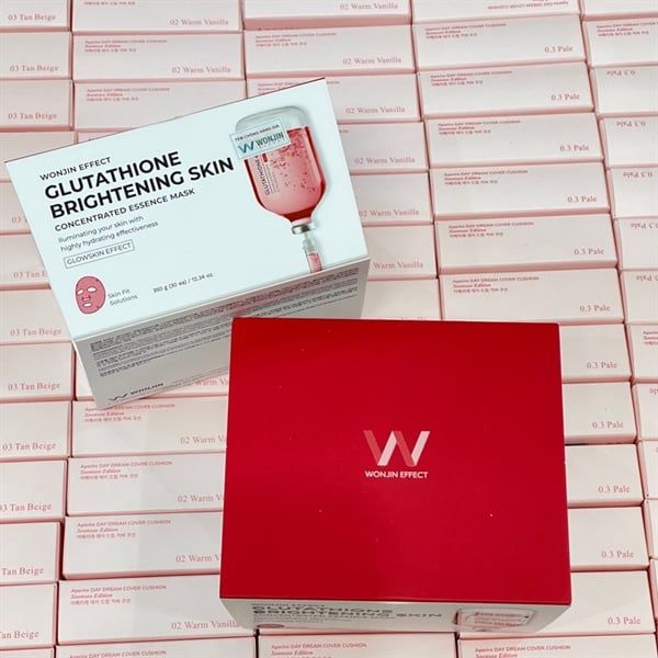  [Hàng Công Ty] Mask Wonjin Effect Glutathione Brightening Skin (H/30m) - Đỏ 