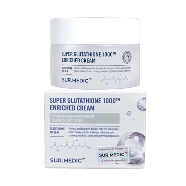  [Hàng Công Ty] SUR.MEDIC Super Glutathione 1000TM Enriched Kem Dưỡng - 50ml 