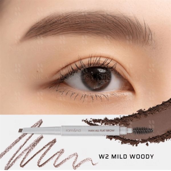  ROMAND Han All Flat Brow Chì Kẻ Mày - W2 Mild Woody 
